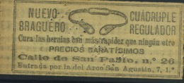 BILLETE DE BARCELONA TRAMWAYS COMP. LTD. CON PROPAGANDA // 1900 // VER NOTA - Europa