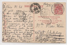 NEDERLAND - 1910 POSTCARD - DOOPPLECHTIGHEID PRINSES JULIANA-from 's-Hertogenbosch To Bruges -fwd To Ostende & Allemagne - Briefe U. Dokumente