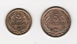 * URUGUAY Año 1941: 2 Monedas - Níquel - Uruguay