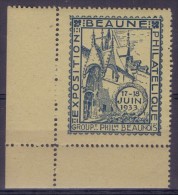 FRANCE:1933:Vignette/Cinderella – MNH:  ## BEAUNE: Exposition Philatélique ##: PHILATELY,ARCHITECTURE,HOSPICE De BEAUNE, - Blokken & Postzegelboekjes