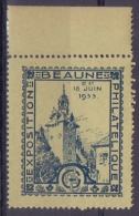 FRANCE:1933:Vignette/Cinderella – MNH:  ## BEAUNE: Exposition Philatélique ##: PHILATELY,ARCHITECTURE,HOSPICE De BEAUNE, - Blocks Und Markenheftchen