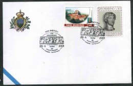 2001 San Marino, 140° Ann. R. Istituto Tecnico Terni, Busta Non Viaggiata - Cartas & Documentos