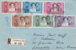 Armoiries - Luxembourg - Lettre Recommandée De 1953 - Oblitération Luxembourg - Expédié Vers La France - Grenoble - Covers & Documents