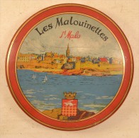 Anciene Boite En Tôle Les Malouinettes St Malon Saint Malo. Boite à Biscuits - Koffer
