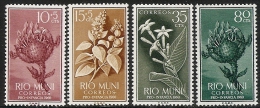 RIO MUNI-1960-ED. 10 A 13 COMPLETA -PRO INFANCIA. FLORES Y PLANTAS -NUEVO SIN FIJASELLOS - Rio Muni