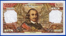 100 FRANCS CORNEILLE NEUF 2 TROUS TYPE 1964 BILLET DE LA BANQUE DE FRANCE N° 77554 Y. 656 Z.4/5/1972 Z. - 100 F 1964-1979 ''Corneille''