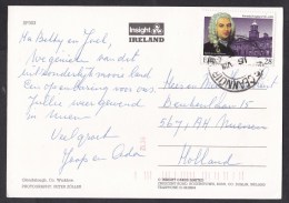 Ireland: Picture Postcard To Netherlands, 1995, 1 Stamp, History, Hospital, Health (traces Of Use) - Storia Postale