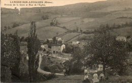 CPA - LAMURE-sur-AZEGUES (69) - Vue Sur L'avenue De La Gare Et La Rue De L'Eglise En 1900 - Lamure Sur Azergues