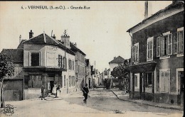 CARTE POSTALE ORIGINALE ANCIENNE : VERNEUIL SUR SEINE ; GRANDE RUE ; ANIMEE ; YVELINES (78) - Verneuil Sur Seine