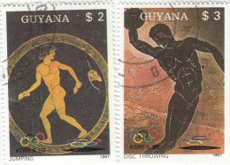 GuyanaBritannica - 2 Val. Used  Seul ´88 - Guyana Britannica (...-1966)