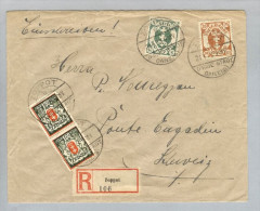 Danzig Zoppot 1923-01-24 R-Brief > Ponte GR CH - Briefe U. Dokumente