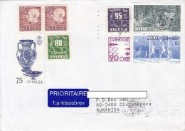 25348- PORCELAIN, BLACKGAMMON, BADMINTON, JOGGING, KING CARL VI ADOLF, HERITAGE, STAMPS ON COVER, 2001, SWEDEN - Briefe U. Dokumente