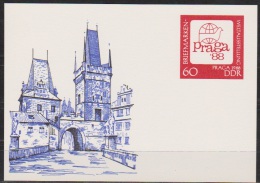 DDR Ganzsache 1988 MiNr. P 99 Ungelaufen Praga 1988  ( D 1510 ) - Postkarten - Ungebraucht