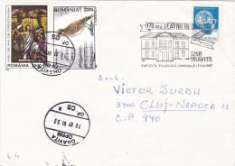 JESUS AND BIRDS STAMPS ON COVER  2001  ROMANIA - Lettres & Documents