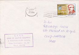 EUGEN LOVINESCU STAMPS ON COVER  2001  ROMANIA - Lettres & Documents