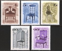HUNGARY 2000 CULTURE Wooden Art Chairs Sofa ANTIQUE FURNITURE - Fine Set MNH - Nuevos