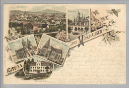 AK De Th MÜHLHAUSEN I.Thür. 1903-08-09 Litho O.Zieher - Mühlhausen
