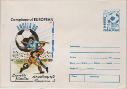 Entier Football Roumanie 1,50 Lei Championat Européen 1996 Illustration "expolimp'96........ - Cartas & Documentos