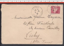 ALGERIE - 1931 -  LETTRE DE BATNA A DESTINATION DE VICHY - FR - VOIR VERSO + LETTRE - - Brieven En Documenten