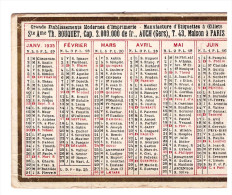 Petit Calendrier IMPRIMERIE BOUQUET (auch) 1935 (PPP1182° - Small : 1921-40