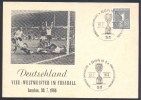 Germany 1966 Card: Football Fussball Soccer Calcio FIFA Jules Rimet Cup; Deutschland Vizeweltmeister Cancellation - 1966 – Inglaterra