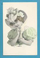 CPA Art Nouveau Série Rosée Du Mai - Portrait Jeune Femme Chapeau  Ill. W. BRAUN - Braun, W.