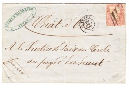 Schweiz 20.9.1855 Vevey Zu.#24B Auf Brief  Nach Château D'Oex - Briefe U. Dokumente