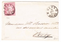 Schweiz 21.10.1861 Bern 15Rp. Strubel Brief Nach Vevey - Storia Postale