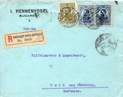ROUMANIE LETTRE RECOMMANDEE POUR L'ALLEMAGNE 1910 - Postmark Collection