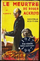 Agatha Christie - Le Meurtre De Roger ACKROYD - Librairie Des Champs-Elysées ( Fac-similé ) . - Agatha Christie