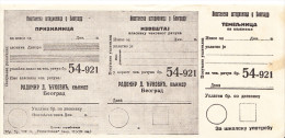 CHEUQUE-KINGDOM OF YUGOSLAVIA 1930th - Cheques En Traveller's Cheques