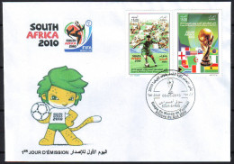 ALGERIA ALGERIE- FDC - Coupe Du Monde De Football Word Cup South Africa - Afrique Du Sud 2010 Soccer - Error On Stamps - 2010 – Afrique Du Sud