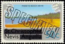 TOURISM-PINNEY´S BEACH-SPECIMEN-OVERPRINT-NEVIS-MNH-SCARCE-B7-19 - Settore Alberghiero & Ristorazione