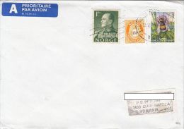 25366- KING OLAV V, BUMBLEBEE, STAMPS ON COVER, 1997, NORWAY - Cartas & Documentos
