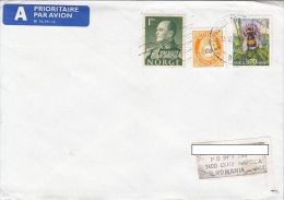 25366- KING OLAV V, BUMBLEBEE, STAMPS ON COVER, 1997, NORWAY - Brieven En Documenten