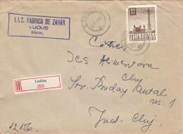 25384- RADIO TOWER, STAMPS ON REGISTERED COVER, 1968, ROMANIA - Lettres & Documents