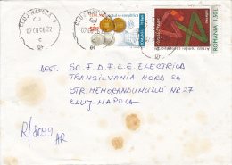 25386- LEU DENOMINATION, ART, PAINTING, STAMPS ON REGISTERED COVER, 2006, ROMANIA - Lettres & Documents