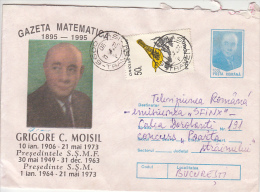 25461- GRIGORE MOISIL, MATHEMATICIAN, COVER STATIONERY, 1996, ROMANIA - Computers