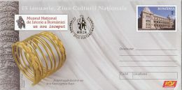 2572FM- ARCHAEOLOGY, HISTORY MUSEUM, DACIAN BRACELET, COVER STATIONERY, 2015, ROMANIA - Arqueología