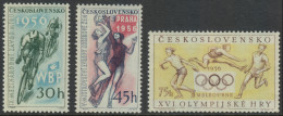 Czechoslovakia 1956 Bicycle Racing, Women's Basketball, Olympic Games In Melbourne. Mi 965-967 MNH - Summer 1956: Melbourne