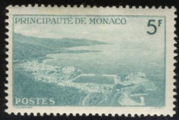 Monaco - Oblitéré - Charnière Y&T N° 310A Vue Générale 5f Bleu-vert - Oblitérés