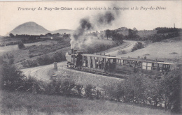 CPA Animée (63) Tramway Du PUY De DOME Avant D' Arriver à La Barraque Locomotive à Vapeur - Andere Gemeenten
