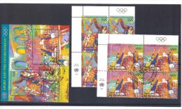 XIO181  UNO NEW YORK  1996  MICHL  716/17 VIERERBLÖCKE + BLOCK 13  GESTEMPELT - Used Stamps