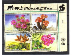 XIO202 UNO WIEN  2010 MICHL 639/42 VIERERBLOCK GEFÄHRTERTE ARTEN Used / Gestempelt - Unused Stamps