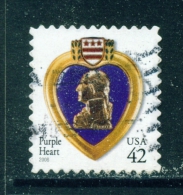 USA  -  2008  Purple Heart Medal  42c  Used As Scan - Used Stamps