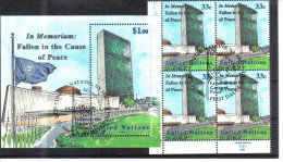 XIO208 UNO NEW YORK  1999  MICHL 826 VIERERBLOCK Und BLOCK 17  Used / Gestempelt - Used Stamps