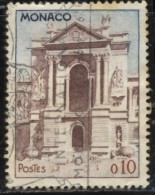 Monaco - Oblitéré - Charnière  Y&T N° 539 Porte D'entrée Du Musée Océanographique 10c Bleu Et Brun - Usati