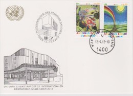 United Nations Exhibition Cards 2012 Essen Mi 746-747 Autism Awareness - Brieven En Documenten