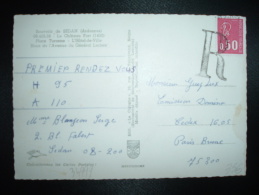 CP TP MARIANNE DE BEQUET 0,50 Annulée à L'arrivée Par GRIFFE: R De Recommandation (TRES RARE) - 1971-1976 Marianne Of Béquet