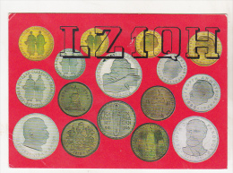 Bulgaria 1980 Old Circulated QSL Card - Bulgarian Commemorative Coins - Münzen (Abb.)